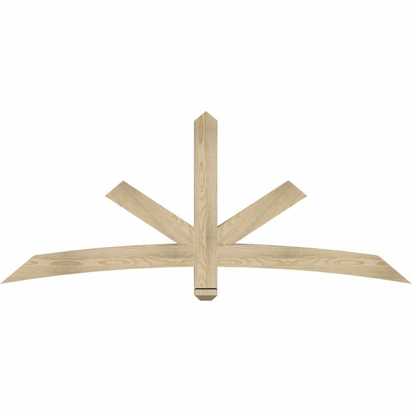 Ekena Millwork Alberta Rough Sawn Timber Gable Bracket, Douglas Fir, 72"W x 30"H x 4"D x 4"F, 10/12 Pitch GBW072X30X0404ALB00RDF - main